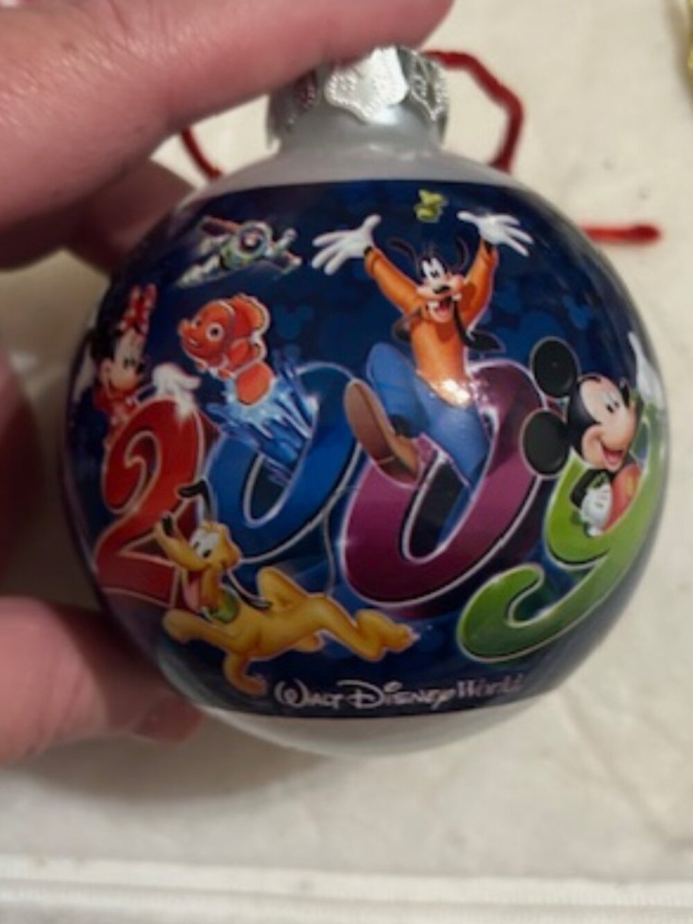 Disney 2009 Christmas Ornament Mickey Pluto Goofy Donald Nemo Ball Ornament